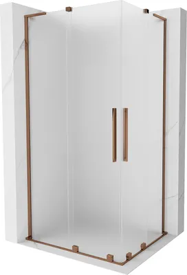 Produktbild von Mexen Velar L Duo Schiebeduschkabine 90 x 80 cm, matt, Roségold - 871-090-080-02-33-60