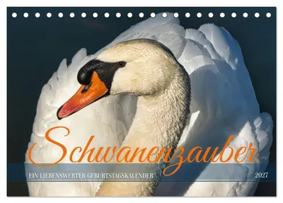 Produktbild von Schwanenzauber (Tischkalender 2027 DIN A5 quer), CALVENDO Monatskalender