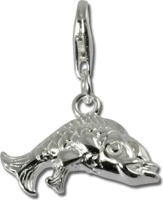 Produktbild von SilberDream Charm Schmuck Anhänger Fische Sternzeichen 925 Echt Silber FC7103