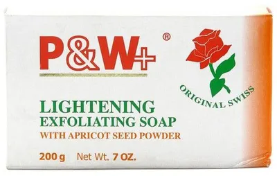 Obrázok produktu pre P&W zosvetľujúce exfoliačné mydlo s práškom z marhuľových semienok 200G