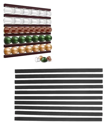 Kaffeekapselhalter DIY, schwarz, 10 Stangen, 30 cm
