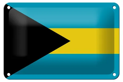 Produktbild von Blechschild Flagge Bahamas 18x12cm Flag of the Bahamas Dekoration