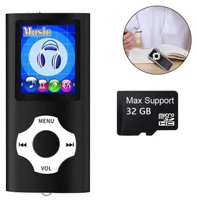 Produktbild von MP3-Player, Musikplayer mit 32 GB Speicherkarte, tragbarer digitaler Musikplayer/Video-/Sprachaufzeichnungsgerät/FM-Radio/E-Book-Reader/Fotobetrachter