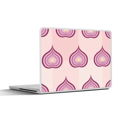 Produktbild von MuchoWow® Laptop Aufkleber Sticker Cover Lila - Muster - Zwiebeln 31x22.5 cm - Laptop-Deko