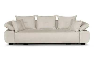 Zdjęcie produktu dla Sofa Livia 275x150 cm z funkcją spania i pojemnikiem – tkanina Monolith beżowa, Sofiland