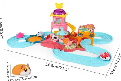 Produktbild von Hamster-Rennbahn-Spielzeugset für Kinder, elektrisches Hamsterspiel, Spielzeug für Kinder, pädagogisches Geschenk, Weihnachten, Geburtstag