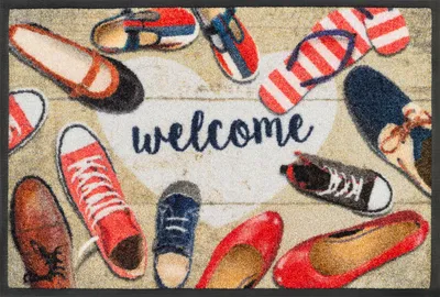 Image de Tapis Wash+Dry lavable Shoes welcome 40x60 cm Tapis de propreté