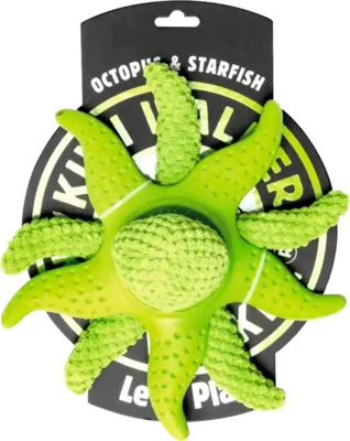 Obrázek produktu pro Hračka pes OCTOPUS & STARFISH plyš,TPR zelen.27cm Kiwi