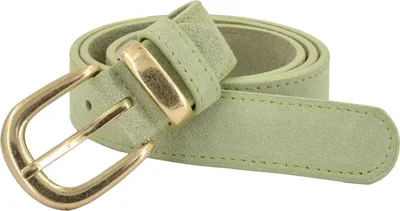 Produktbild von styleBREAKER Damen Echtleder Gürtel 3 cm | weiches Rindsleder Velours Optik | Edle Antik Gold Schnalle | Vintage Wildleder Look für Jeans & Kleider | Kürzbar