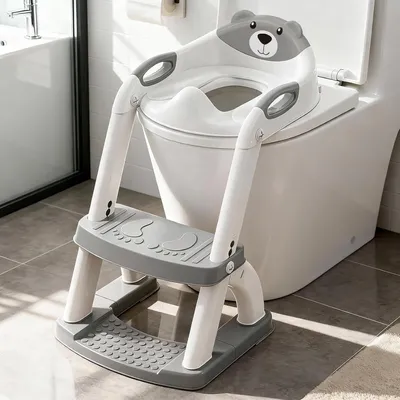 Produktbild von Toilettensitz Kinder mit Treppe, Upgraded WC Aufsatz fš¹r Kinder fš¹r Jungen und M?dchen, 2-in-1 Toilettentrainer mit Treppe, Spritzschutz