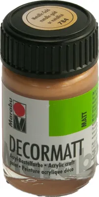 Produktbild von Marabu 1401 39 784 Decormatt Acryl, Metallic-Gold 784, 15 ml