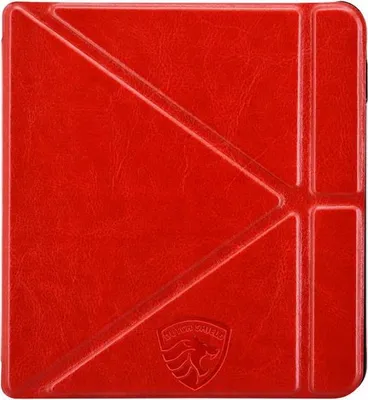 Image de Dutch Shield - Origami Case Housse pour Kobo Libra 2 Ebook - Housse à rabat Ereader Housse de protection Cover Origami Sleepcover, Rouge