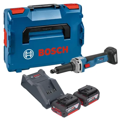 Image de Meuleuse droite sans fil Bosch GGS 18V-23 LC Professional 18 V sans balais + 2 batteries 4,0 Ah + chargeur + L-Boxx