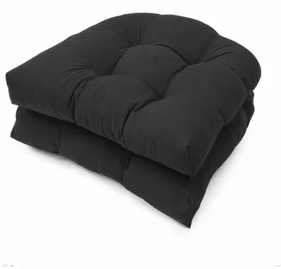 Sitzkissen Outdoor 48x48 cm, wasserdicht, Set 2, schwarz