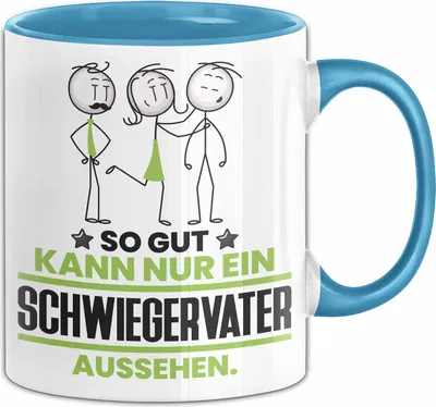 Produktbild von Schwiegervater Geschenk Tasse So Gut Kann Nur Ein Schwiegervater Aussehen Geschenkidee Kaffee-Becher (Blau)
