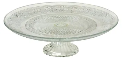Produktbild von Tortenplatte Servierplatte Etagere Relief D25cm Glas klar Stückpreis