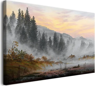 Obrázek produktu pro Reprodukční malba Obraz na plátně pro obývací pokoj Krajina ráno 60x90cm