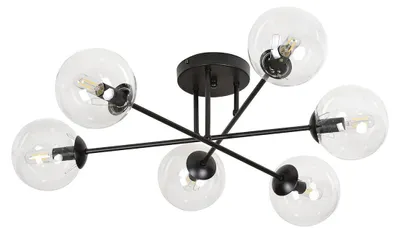 Zdjęcie produktu dla Lampa wisząca Brendi ze stali w kolorze matowej czerni i szkła