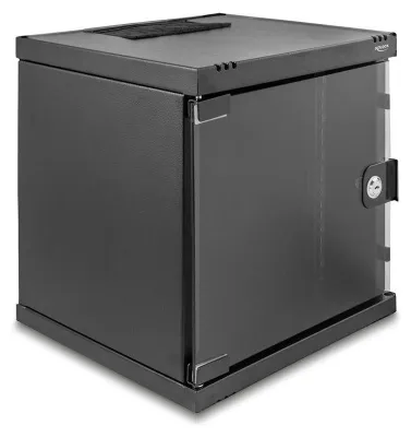 Produktbild von Delock 10? Netzwerkschrank 6 HE mit Glastür zur Stand- oder Wandmontage