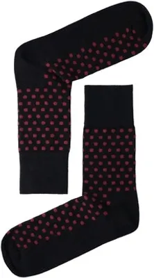 Produktbild von LENZ Longlife Socks Men SCHWARZ/ROTE PUNKTE SCHWARZ/ROTE PUNKTE 42-44