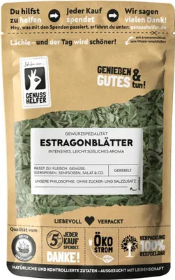Produktbild von Estragonblätter, gerebelt, Estragon getrocknet, 30g