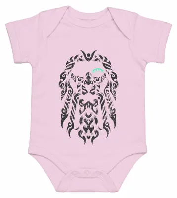 Image de Odin, Auge Grün, Viking, Valhalla, Nordique, motif tressé, guerrier, Wotan, body pour bébé, rose, taille 0/3