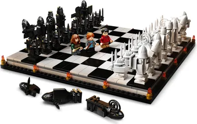 Produktbild von LEGO 76392 Harry Potter Hogwarts Zauberschach Brettspiel, Schach, Spielzeug, Fanartikel