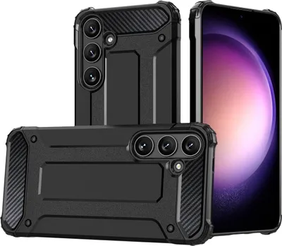 Produktbild von HQWear Hybrid Armor Case für Samsung Galaxy S24 Plus, Schwarz