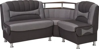 Produktbild von Eckbank "Samba NEW", Sitzbank grau, mit Ablage und Stauraum 164x128 cm Polsterbank, Truhenbank