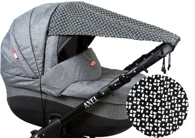 Produktbild von BABYLUX Sonnenschutz SONNENSEGEL für Kinderwagen Buggy UV Schutz 58. Black Lux