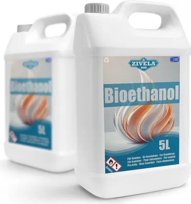 Produktbild von Bioethanol 96,6% 10L | Alkohol Geruchlos 96,6% 2x5L | Bioethanol für Kamin, Tischkamin, Bioethanol Kamin | Bioethanol Geruchlos | Saubere Verbrennung, ohne Rauch, lebendige und stabile Flamme