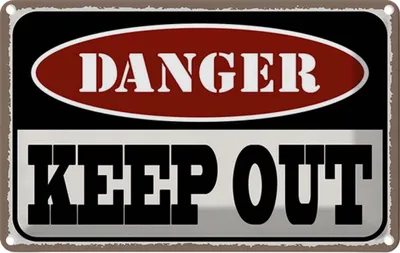 Produktbild von vianmo Blechschild 12x18 cm danger keep out kein Zutritt