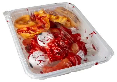 Produktbild von Halloween Metzgerschale mit Finger, Ohren & Augen