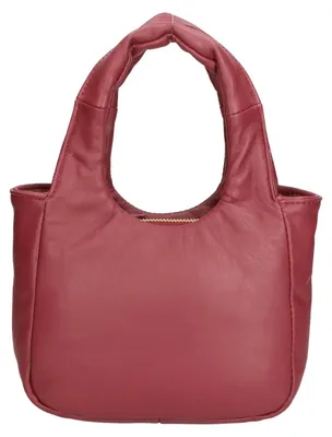 Produktbild von Virna Handtasche aus echtem Nappa-Leder Abnehmbare Schulterriemen  Italy Taupe Mediun UNICA 17x24x8 cm