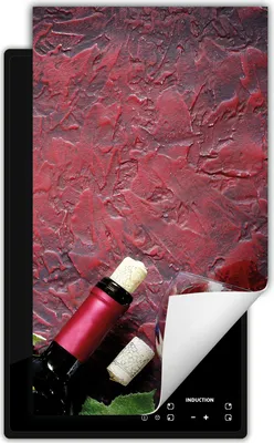 Immagine prodotto di DarHaus Piastra di copertura per fornelli 1 pezzo 30x52 cm Tappetino antiscivolo Roll-up, vino