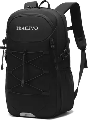 Image de TRAILIVO, sac à dos de randonnée 30L, dos ventilé, résistant à l'eau, léger, noir