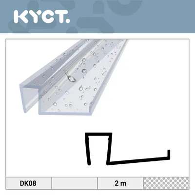 Zdjęcie produktu dla Uszczelka prysznicowa 6–7 mm, szkło 10 x 2 m – zamienna uszczelka z PVC, uszczelka do drzwi prysznicowych, uszczelka do kabiny prysznicowej DK08