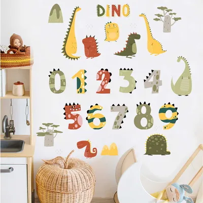 Obrázek produktu pro Nálepky na zeď do dětského pokoje s motivem dinosaurů – Sipo