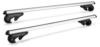 Obrázek produktu pro Univerzální hliníkové příčníky pro střešní nosiče s uzamykacím mechanismem, 120 cm, 90 kg, chrom