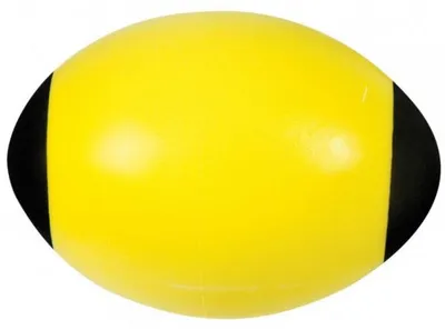 Image de Ballon de rugby en mousse jaune 24 cm - balle ovale soft - jeu sport enfant