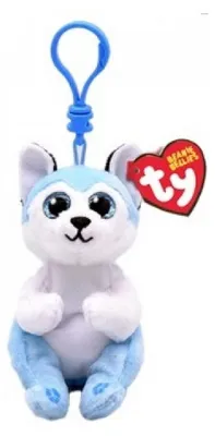 Imagen del producto de TY Beanie Bellies, clip decorativo con forma de perro "Thunder", aproximadamente 10 cm.