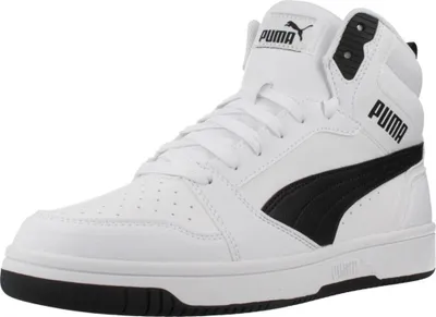 Image de Puma Puma Rebound V6 Mid Jr Sneakers Hoog - Wit - Maat 38