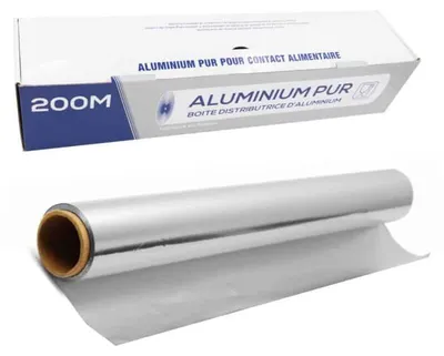 Image de 6 Rouleaux d'Aluminium Alimentaire 33cm x 200M avec Boîte Distributrice - D-Work