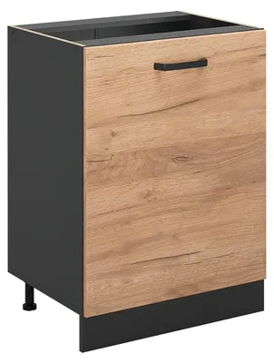 Obrázok produktu pre Kuchynská spodná skrinka Vicco R-Line Dub Goldkraft/antracitová 60 cm s 1 dverami bez pracovnej dosky, Model 72034
