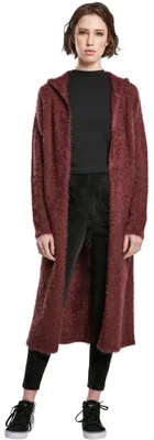 Produktbild von Urban Classics Ladies Hooded Feather Cardigan Cherry XS