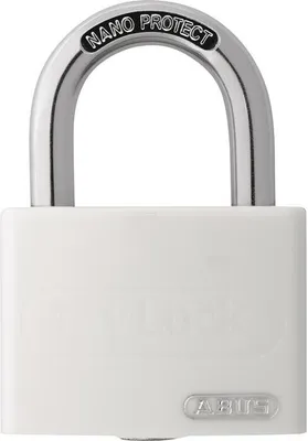 Produktbild von ABUS Zylindervorhangschloss T65AL/40 weiß gl.Schlosskörper-B.43mm Alu.gl. - 49949 4