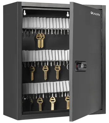 Schlüsselorganizer mit Zahlenschloss, 60 Haken, Wandmontage