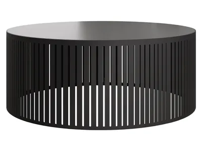 Produktbild von MIRJAN24 Couchtisch Velede, Wohnzimmer Kaffeetisch, Beine und Seiten aus Stahl (Farbe: Schwarz / Schwarz Molet)