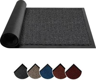 Produktbild von Türmatte, 40 x 60 cm, grau – waschbar – hochabsorbierend – rutschfeste Gummirückseite