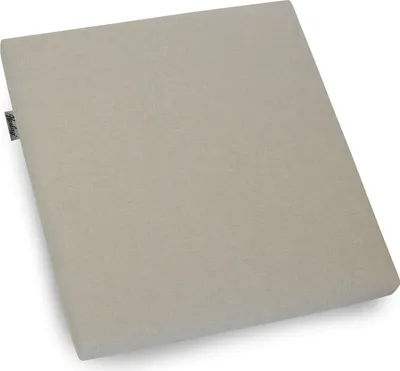 Produktbild von Herlag Sunny Hockerauflage 48x48x4 cm – wetterfest, wasserfest & UV-beständig – waschbarer Bezug mit Reißverschluss – Natur